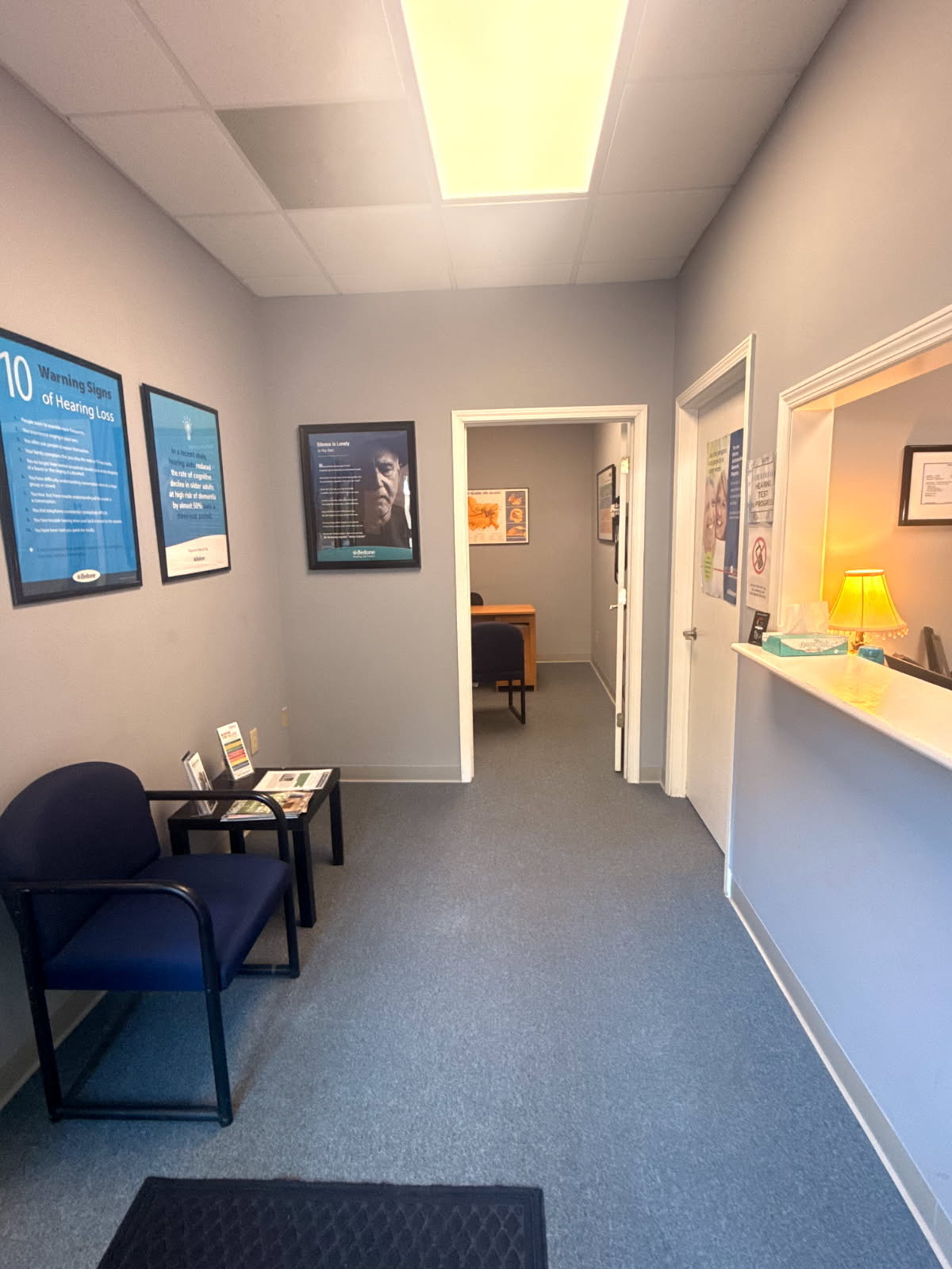 Interior of Beltone Audiology & Hearing in Kilmarnock, VA